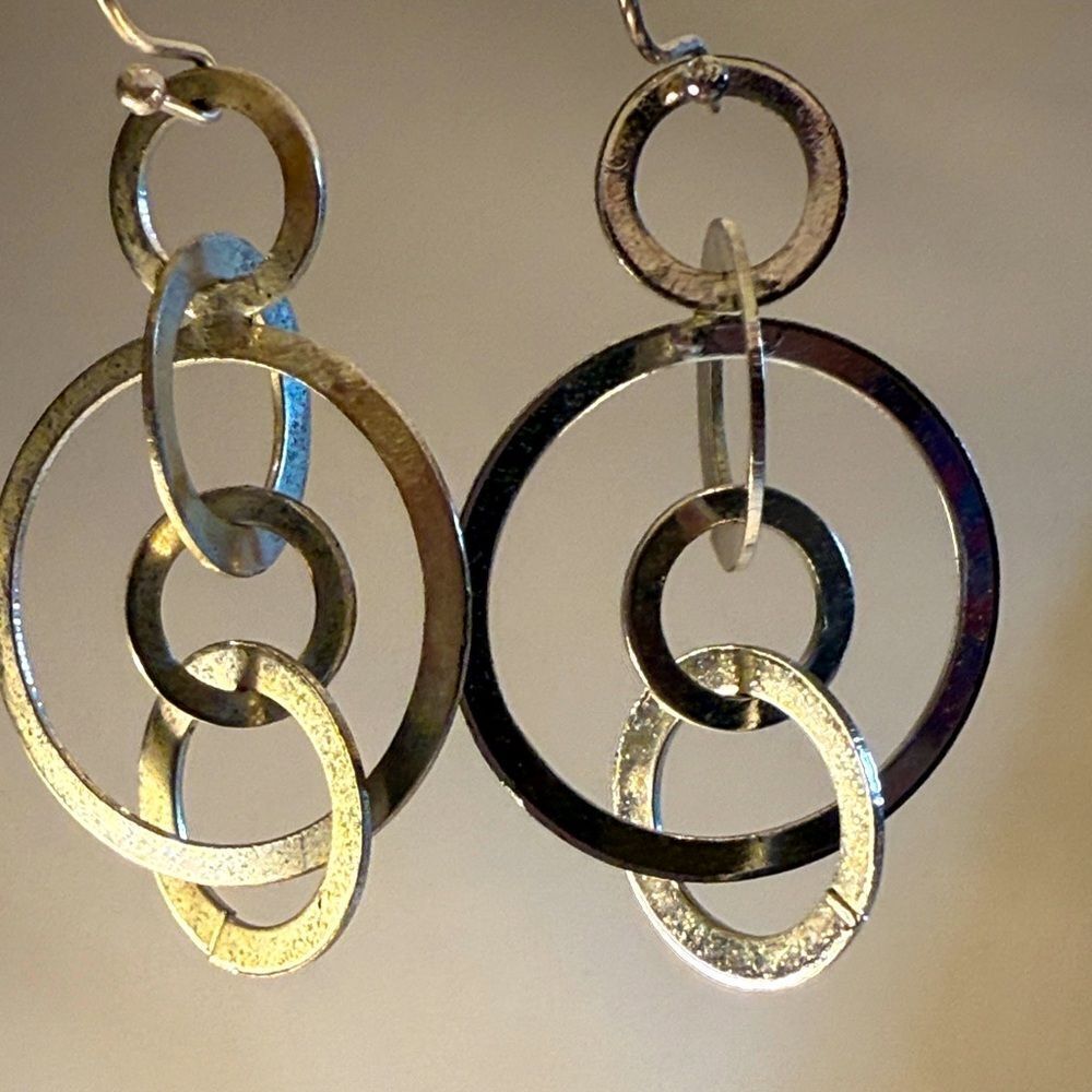Sterling Silver ear wires silver rings Hoop Earrings
